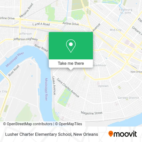 Lusher Charter Elementary School map