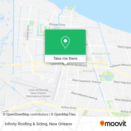 Infinity Roofing & Siding map