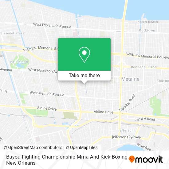 Bayou Fighting Championship Mma And Kick Boxing map