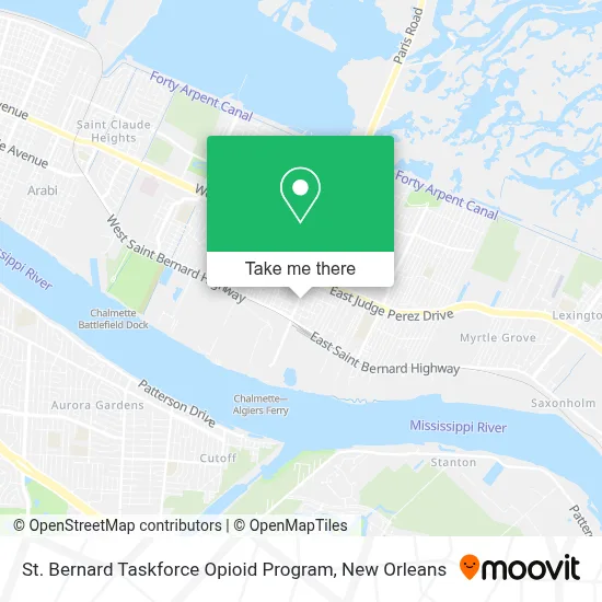 Mapa de St. Bernard Taskforce Opioid Program