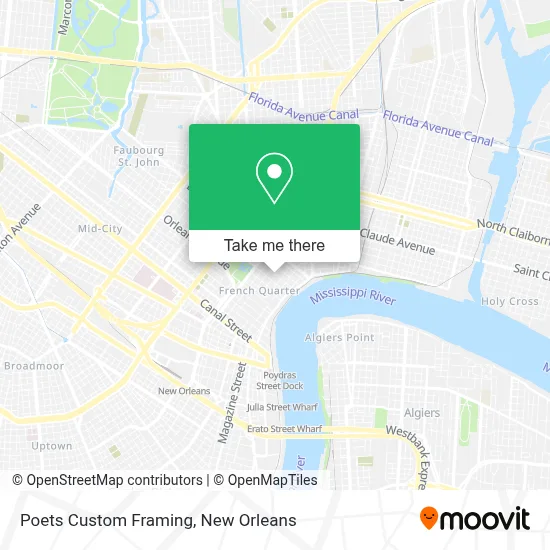 Poets Custom Framing map