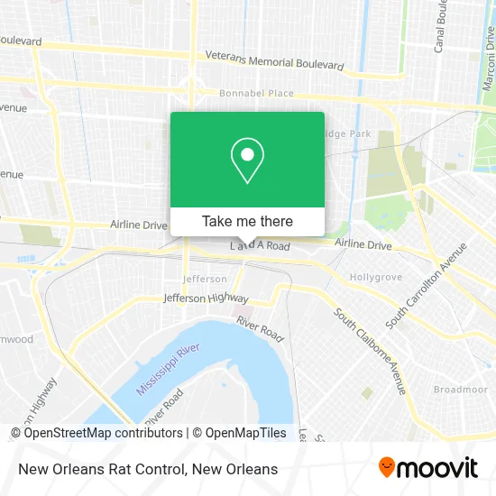 New Orleans Rat Control map