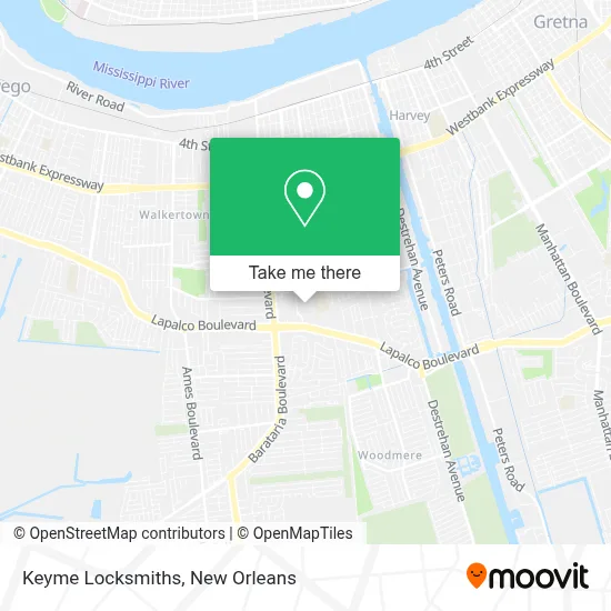 Keyme Locksmiths map