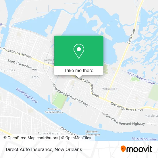 Direct Auto Insurance map