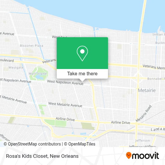 Rosa's Kids Closet map