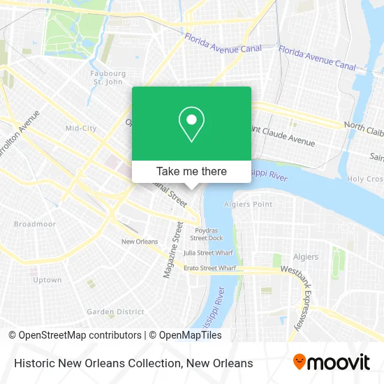 Historic New Orleans Collection map