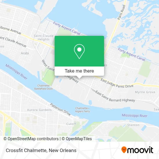 Crossfit Chalmette map