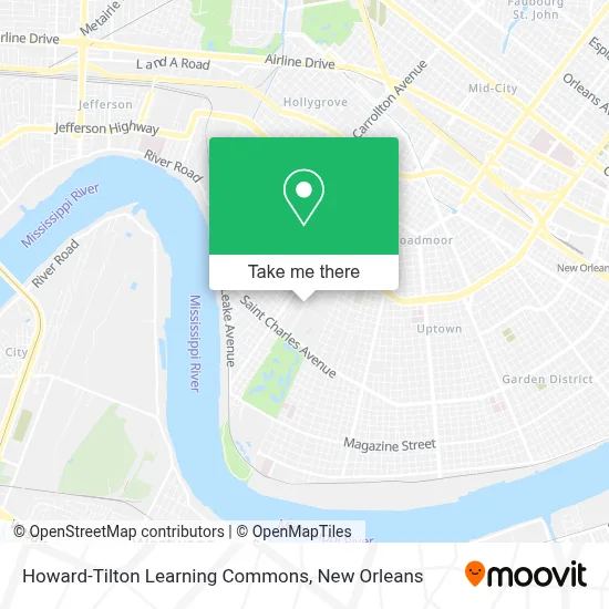 Howard-Tilton Learning Commons map