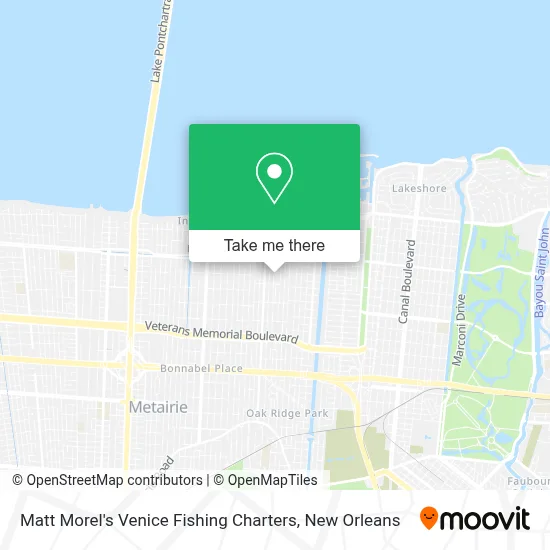 Matt Morel's Venice Fishing Charters map