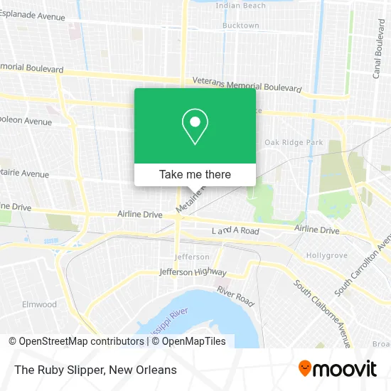 The Ruby Slipper map