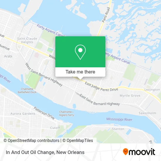In And Out Oil Change map