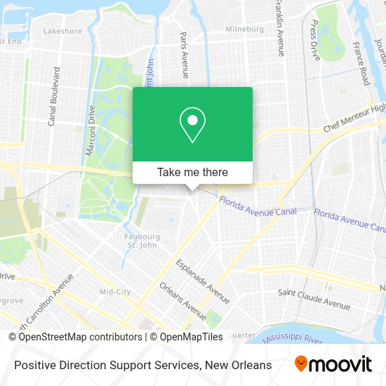 Positive Direction Support Services map