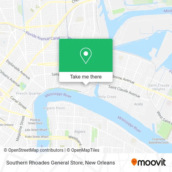 Southern Rhoades General Store map