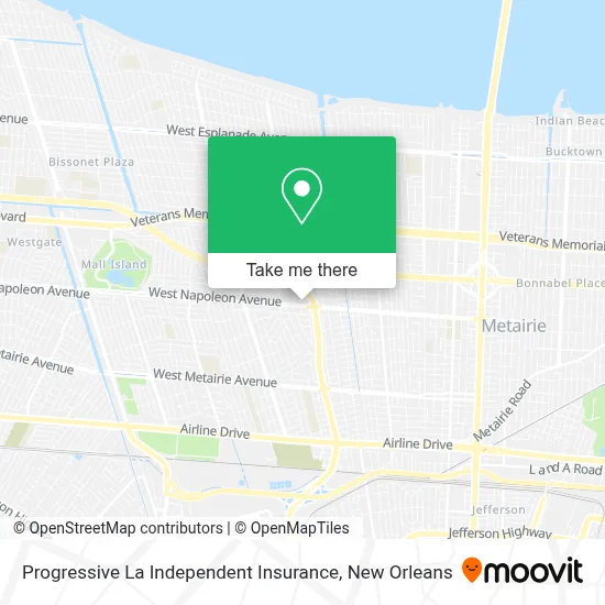 Progressive La Independent Insurance map