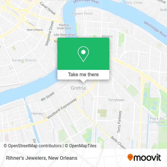 Rihner's Jewelers map