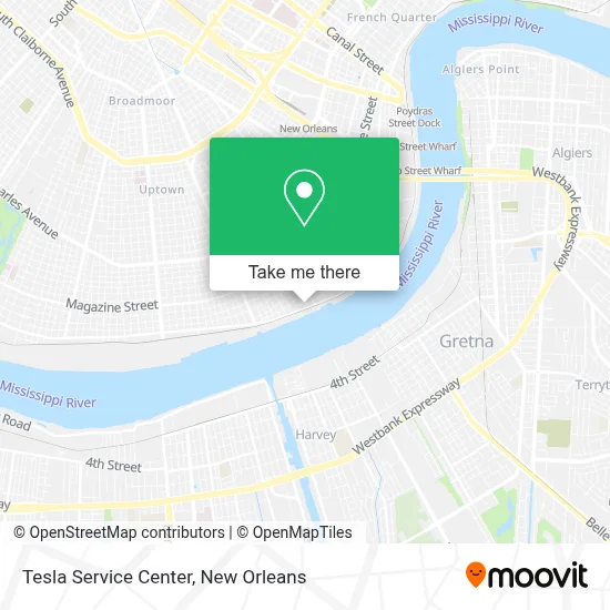 Tesla Service Center map
