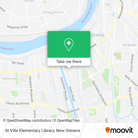 St Ville Elementary Library map