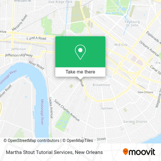 Martha Stout Tutorial Services map