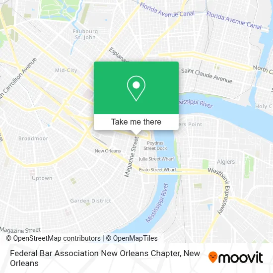 Federal Bar Association New Orleans Chapter map