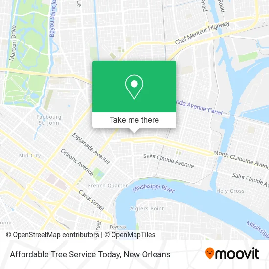 Affordable Tree Service Today map