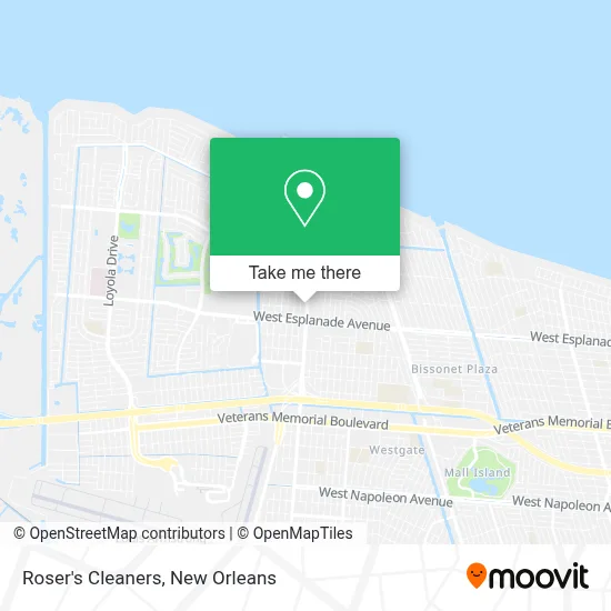 Roser's Cleaners map