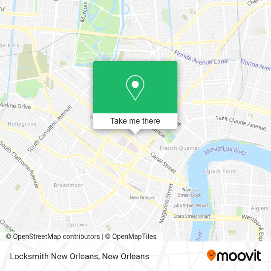 Locksmith New Orleans map
