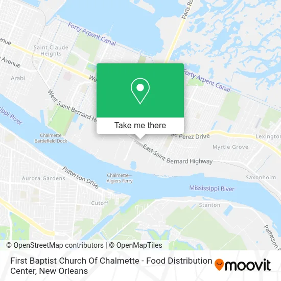 First Baptist Church Of Chalmette - Food Distribution Center map