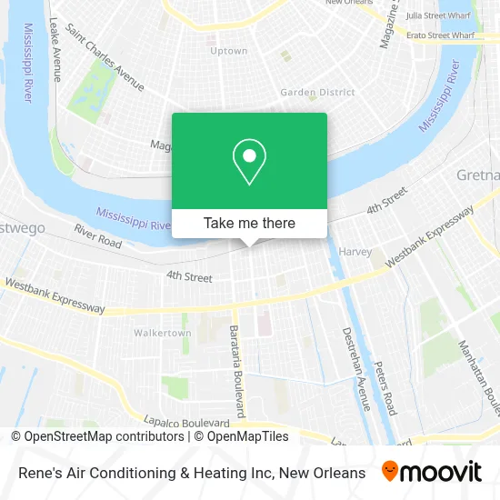 Rene's Air Conditioning & Heating Inc map