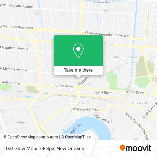 Dat Glow Mobile + Spa map