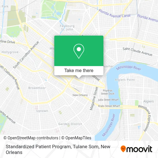Standardized Patient Program, Tulane Som map