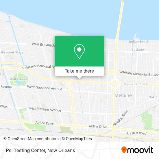 Psi Testing Center map
