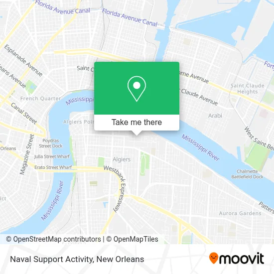 Naval Support Activity map