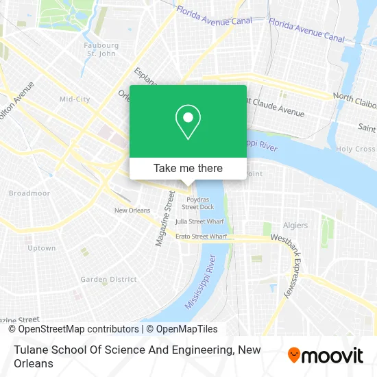 Tulane School Of Science And Engineering map