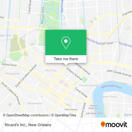 Ricard's Inc. map