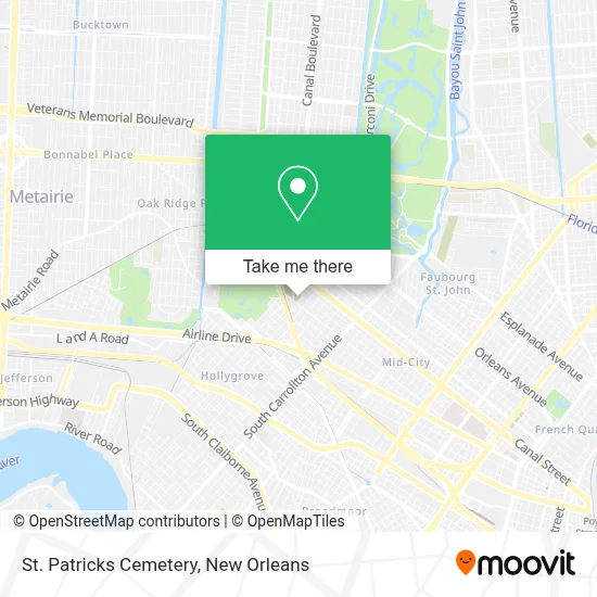 St. Patricks Cemetery map