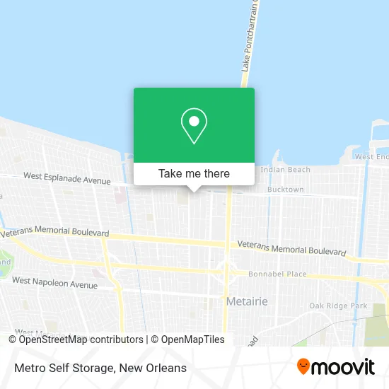 Metro Self Storage map