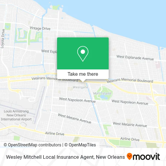 Wesley Mitchell Local Insurance Agent map