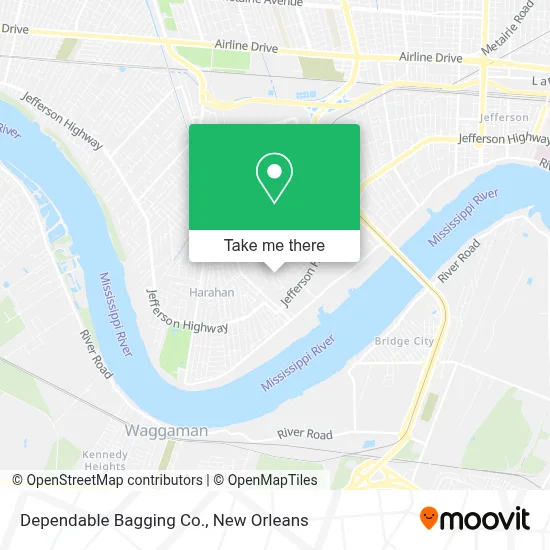 Dependable Bagging Co. map