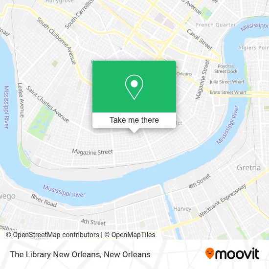 The Library New Orleans map