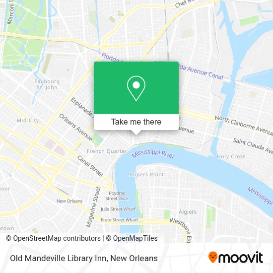 Old Mandeville Library Inn map