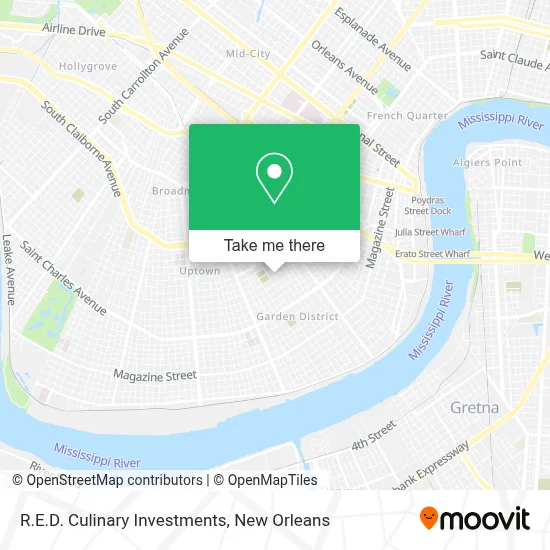 R.E.D. Culinary Investments map