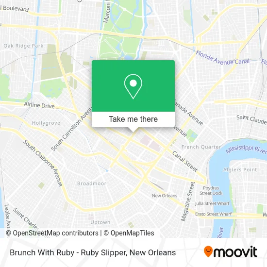 Brunch With Ruby - Ruby Slipper map