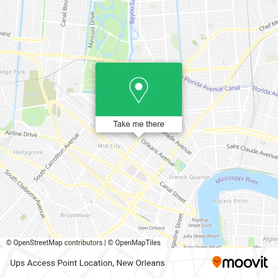 Ups Access Point Location map