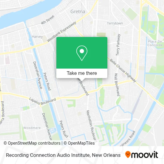 Recording Connection Audio Institute map