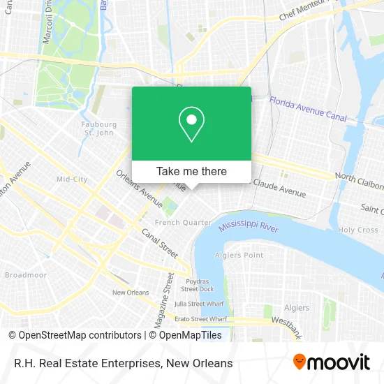 R.H. Real Estate Enterprises map