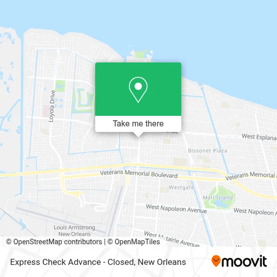 Express Check Advance - Closed map