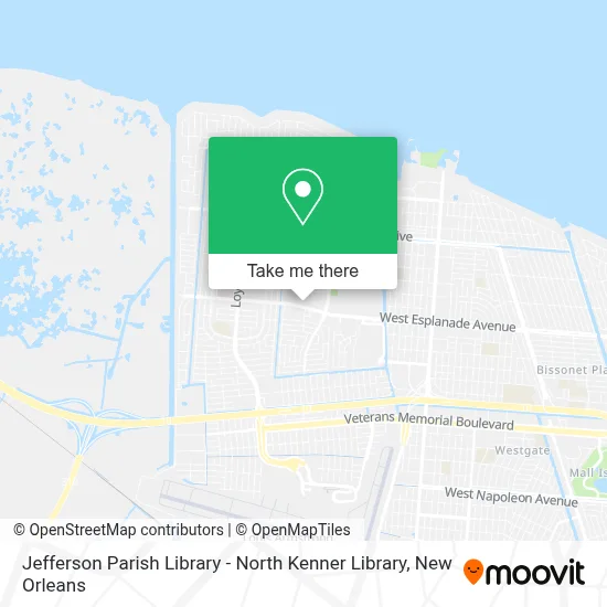 Jefferson Parish Library - North Kenner Library map