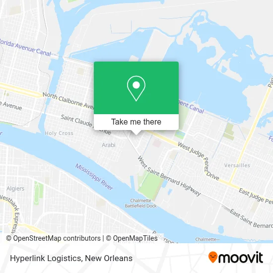 Hyperlink Logistics map