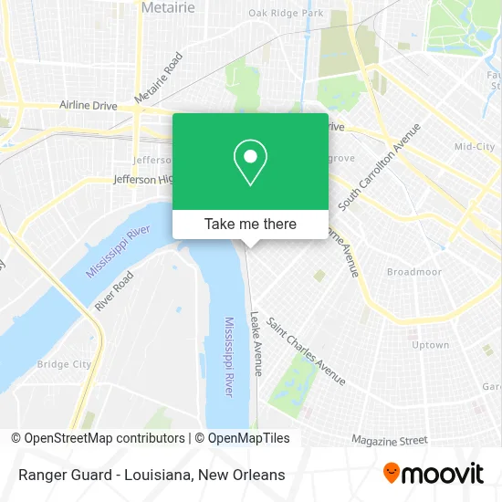 Ranger Guard - Louisiana map
