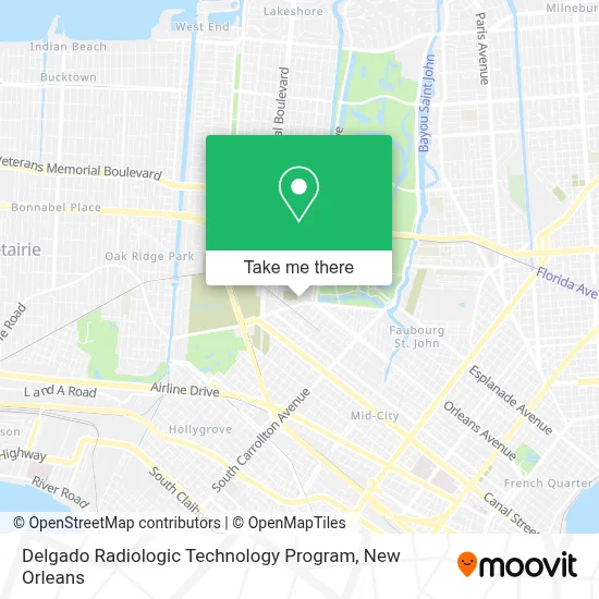 Delgado Radiologic Technology Program map